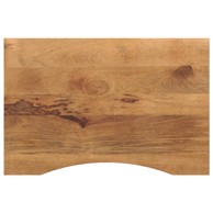 Ploča za radni stol zaobljena 80 × 50 × 2,5 cm, drvo mango