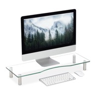 NORTHIX Stakleni stalak za monitor s podesivim nogama