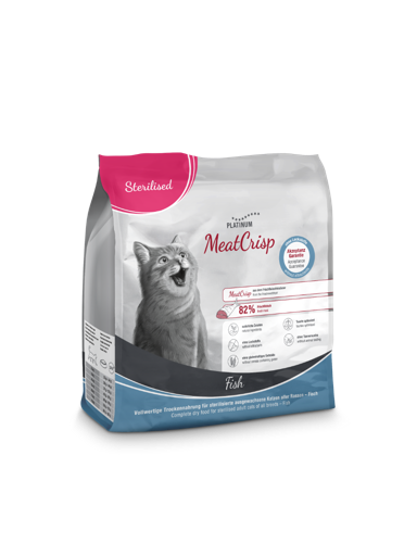 PLATINUM Hrana za sterilizirane odrasle mačke MeatCrisp, riba, 400 g