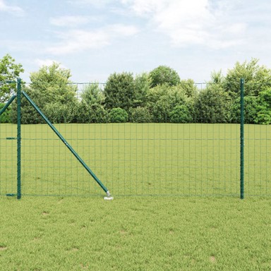 Euro ograda set od 2 čelik obložen prahom 25 x 1. 2 m, zelena