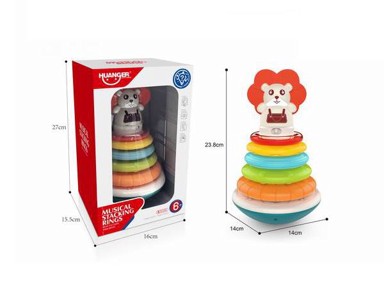 HUANGER Piramida, šarenih obruča, lavić