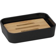TENDANCE Držač sapuna, abs/bambus, crni