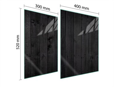 TMK Staklena zaštita za štednjak ili ploču za kuhanje 70x52, drvo