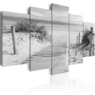 Slika Morning on the beach black and white 200x100