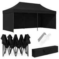 MULTIGARDEN Automatski samosklapajući vrtni paviljon, 3 x 6 m, crni