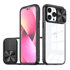 ONASI Silikonska maskica, iPhone 15 Pro, Lens Cover, prozirna, crna