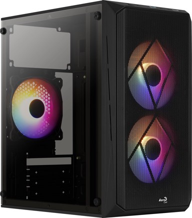 AEROCOOL Kućište CS107, mini tower, micro-ATX, prozor, crno