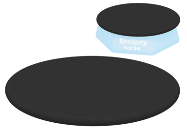 BESTWAY PVC pokrov za bazen, crni, okrugli, Ø 240 cm