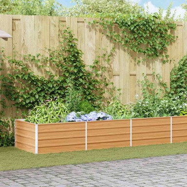 Povišena vrtna gredica, 480 x 80 x 45 cm, svijetlosmeđa