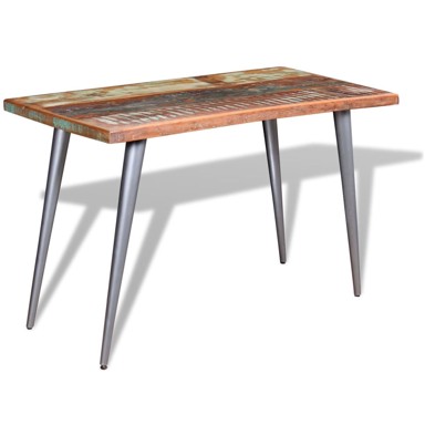 Blagovaonski Stol Masivno Obnovljeno Drvo 120x60x76 cm