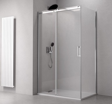 POLYSAN Tuš kabina THRON OVAL, 1400 x 700 mm, klizna staklena vrata, krom