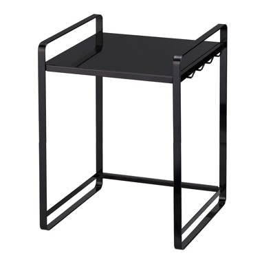 YAMAZAKI Crna podesiva kuhinjskaa polica Tower