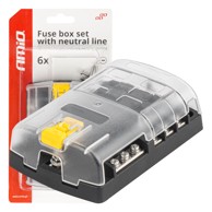 AMIO Kutija za STANDARD auto osigurače sa uzemljenjem, 6 utora AMIO-03833