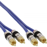 INLINE Audio kabel 3 m 2 x RCA, plavi