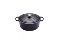 LE CREUSET Signature okrugla posuda za pečenje s poklopcem, crna