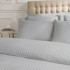 CATHERINE LANSFIELD Posteljina Satin Stripe od damasta za bračni krevet/za produženi krevet 230x220 cm siva