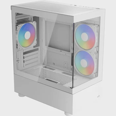AEROCOOL PC kućište Viewport Mini-G-WT v4, Mini Tower, ARGB, kaljeno staklo, bijelo