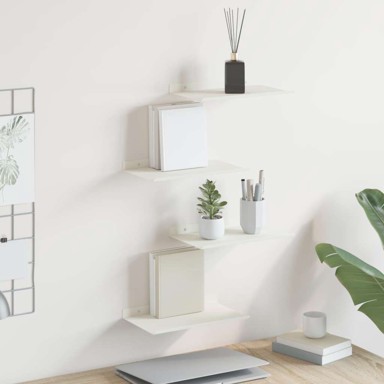 Polica, zidna, bijela, 30 x 18 x 2,5 cm, 4 kom