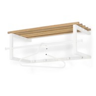  SPINDER DESIGN Bijela metalna zidna vješalica s policom Marco