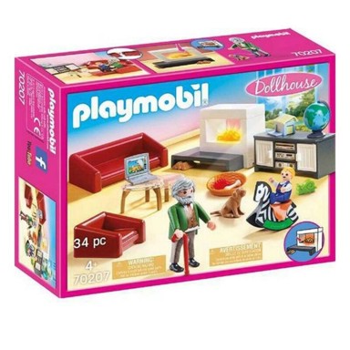 PLAYMOBIL Playset Dollhouse Living Room 70207 Blagovaonski set 34 kom