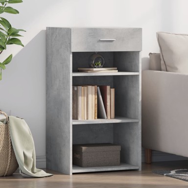 Komoda siva boja betona 50 x 42,5 x 93 cm od konstruiranog drva