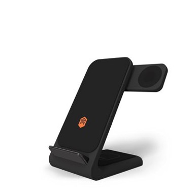 STM Bežični punjač ChargeTree Swing, crni, 3 u 1, za iPhone/Apple Watch/AirPods