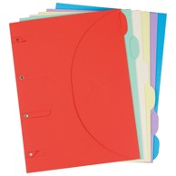TARIFOLD (DJOIS) Uložni fascikl s 4 rupe karton A4 3 klape + čičak pk6 111302, sortirano