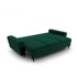 COSMOPOLITAN DESIGN Zelena baršunasti sklopiva/s prostorom za odlaganje sofa 235 cm Kyoto, 235x100x88 cm