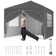 NORTHIX Sklopiva sjenica, 4 uklonjive stranice, 3 x 3 m