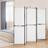 Sobna pregrada s 5 panela 250 x 80 cm od tkanine bijeli