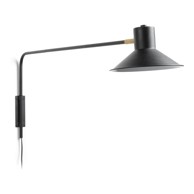 KAVE HOME Crna zidna lampa ø 20 cm Aria 