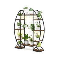 NORTHIX Metalni stalak za biljke s LED svjetlima, 10 polica, 160 cm