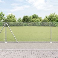 Zavarena žičana ograda s 7 flanged postova 0.8x10 m pocinčani čelik