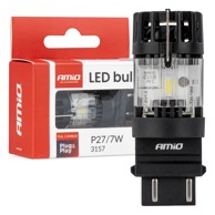 AMIO LED žarulja LumiTec 3157 P27/7W 12V Full CANBUS AMIO-04691, 1 kom, bijela