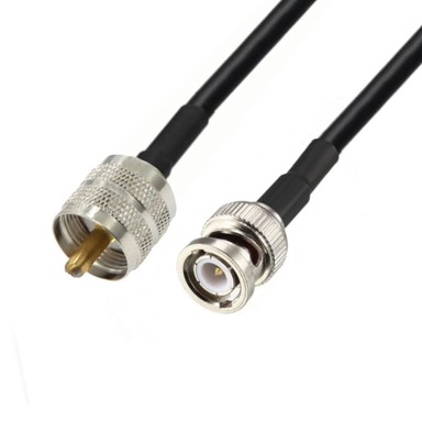 Antenski kabel BNC utikač / UHF utikač, RG58, 4 m