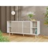UNIQUE FURNITURE Siva metalna komoda s kliznim vratima, 160x75x47 cm Veep