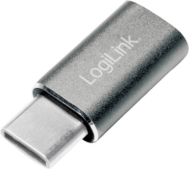 LOGILINK Adapter USB-C na Micro USB, USB 2.0, srebrni