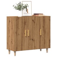 Komoda boja hrasta artisana 90 x 34 x 80 cm konstruirano drvo
