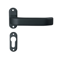 Kvaka za vrata rozeta cilindar crna