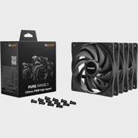 BE QUIET! Set ventilatora Pure Wings 3 High-Speed 3×120 mm PWM, crni