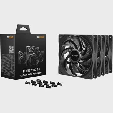 BE QUIET! Set ventilatora Pure Wings 3 High-Speed 3×120 mm PWM, crni