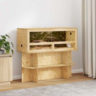 Osnovica za terarij s policom, smeđa, 100 x 40 x 50 cm, OSB