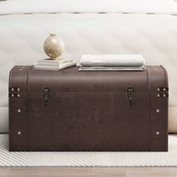 Škrinja sa zasunima tamnosmeđa 79,5 x 39,5 x 39,5 cm šperploča