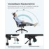 SONGMICS Uredska stolica, OBN61BKV1, crna