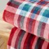  CATHERINE LANSFIELD Crvena deka od sherpa flisa, 130x170 cm, Kelso Check