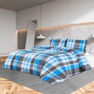 Zaštitna navlaka za krevet plavo-sivi 240x220 cm pamučni