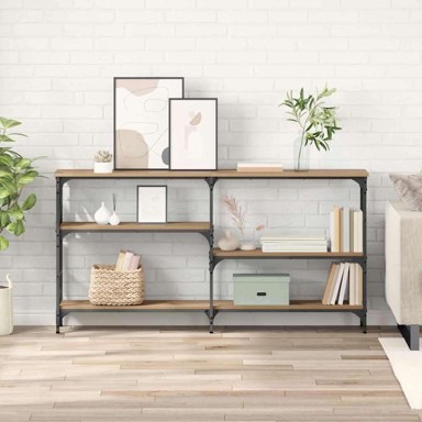 Konzolni stol s policom hrast artisan 150 x 29 x 76.5 cm