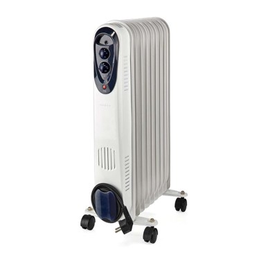 NEDIS Mobilni uljni radijator s 9 rebara 800/1200/2000 W, bijeli