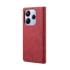 LENUO Preklopna maskica kožna za Redmi Note 14 5G crvena