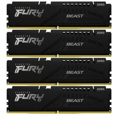 KINGSTON RAM memorija FURY Beast, 64 GB (4 x 16 GB), DDR5, CL40, DIMM, crna